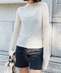 esutoreja/High neck sheer knit/505351779