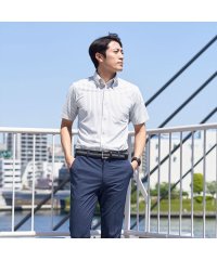 TOKYO SHIRTS/【持続涼感】 COOL SILVER(R) ボットーニボタンダウン 半袖 形態安定 ニットシャツ/505369297