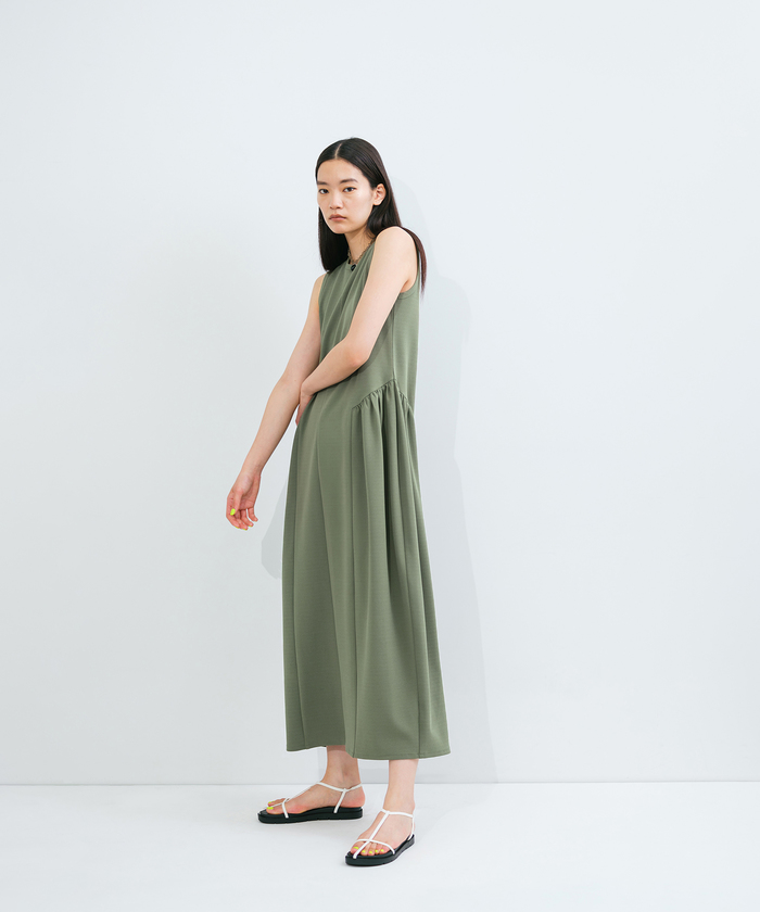 【ほぼ新品】アダムエロペ サイドギャザーワンピース ADAM ET ROPE セール 30%OFF】サイドギャザーカットワンピース(505369315
