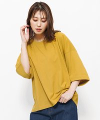 mili an deni/クールスラブビッグトップス 接触冷感 クルーネック ドロップショルダー カットソー 半袖 M L トップス レディース/505370569