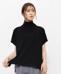 mili an deni/クールタッチトップス 接触冷感 バックリボン タートルネック サイドスリット カットソー 半袖 M L トップス レディース/505370570