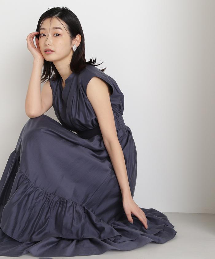 【新品タグ付き】ナチュラルビューティベーシック　シアーティアードワンピース NATURAL BEAUTY BASIC（ナチュラルビューティーベーシック）の
