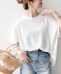 SHIPS any WOMEN/《一部追加予約》SHIPS any:〈洗濯機可能〉ワッフル ワイド TEE/505372293
