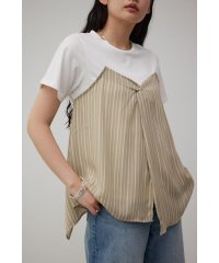 AZUL by moussy/STRIPE BUSTIER LAYERED TOPS/505373621