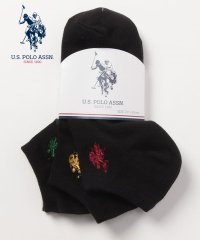 US POLO ASSN/A.黒無地 U.S. POLO ASSN. 刺繍３P/505346299