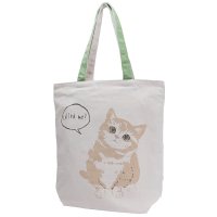 cinemacollection/NYANだらけ トートバッグ 天ファスナー付き 帆布 トート ねこ マンチカン 手提げかばん かわいい プレゼント 男の子 女の子 ギ /505352241