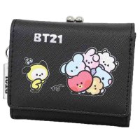 cinemacollection/BT21 minini ミニウォレット 三つ折りコンパクト財布 ブラック LINE FRIENDS クラックス プレゼント 男の子 女 /505353065