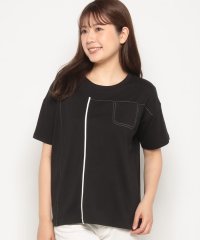 LAPINE BLANCHE/ラピーヌ ブランシュ LAPINE BLANCHE 【洗える】ステッチ使いTシャツ/505372340