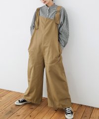 Fashion Letter/大きいサイズ アシメサスペンダー サロペットパンツ オールインワン オーバーオール オールシーズン M L LL 3L 4L 5L 無地 ワイドパンツ ゆったり/505375255