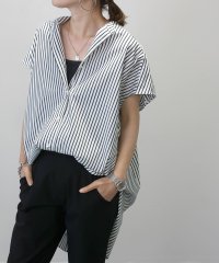 Aletta vita/アレッタ ヴィータ Aletta vita パールボタンバンドカラーフレンチシャツ/505375978