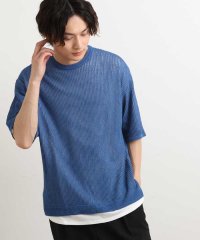 a.v.v (MEN)/【2SET】メッシュ編みクルーネックニット（カットソー付き）/505283245