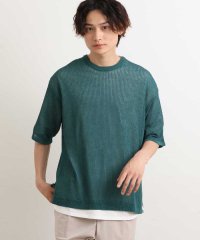 a.v.v (MEN)/【2SET】メッシュ編みクルーネックニット（カットソー付き）/505283245