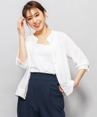 mili an deni/UVスキッパーネックカーディガン 袖スリット レディース 薄手 UVカット 長袖 M L 紫外線対策 カットソー 無地 夏/505370571