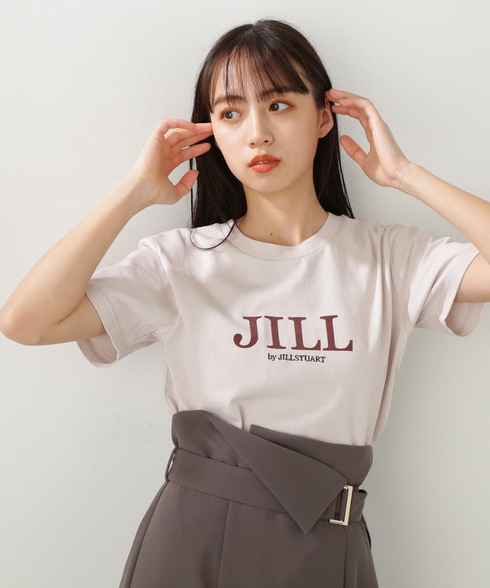 売れ筋商品|||ジルスチュアート(JILLSTUART)黒×白シャツ S 23シシュウロゴTシャツ2 | JILL by JILL STUART（ジル バイ ジル