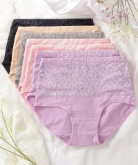 Lace Ladies/レースレディース Lace Ladies 10枚セット 花柄ハイウエストコットンショーツ【返品不可商品】/505376219