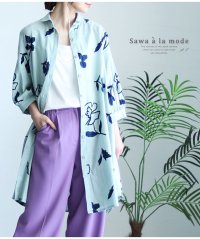 Sawa a la mode/ナチュラルな花刺繍コットンシャツチュニック/505377374