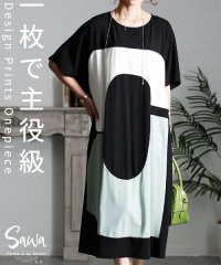 Sawa a la mode/一枚で主役級アート柄Ｔシャツワンピース/505377379