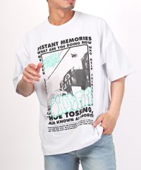 LUXSTYLE/ストレッチポリエステルフォトプリントTシャツ/半袖Tシャツ メンズ ビッグシルエット ストレッチ ロゴ フォト プリント/505377661