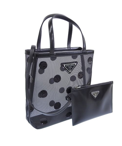 PRADA プラダ POLKA DOT SMALL ポルカ ドット トート バッグ ポーチ