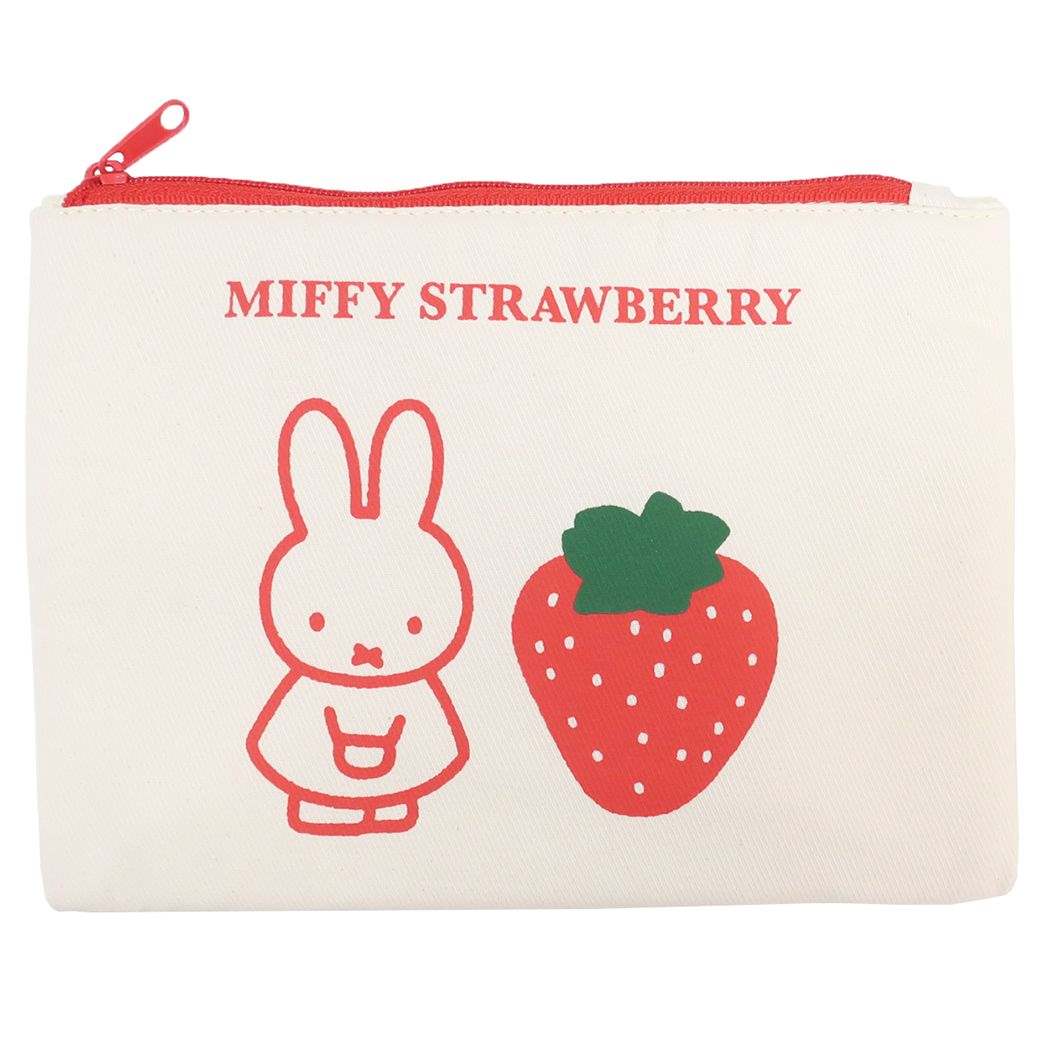 ミッフィー コットンポーチ コスメポーチ MIFFY STRAWBERRY