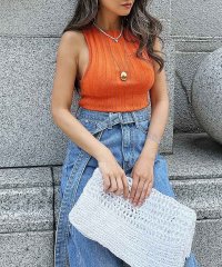 esutoreja/Frill nack sleeveless tops/505379521