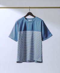 ABAHOUSE/【ミドルウェイト】ボーダーコンビ 半袖 Tシャツ/505379907