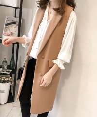 Amulet/アミュレット Amulet ノースリーブジャケット レディース アウター ジレ ベスト トップス 長袖 春 夏服 秋 韓国ファッション 10代 20代 30代 /505379948
