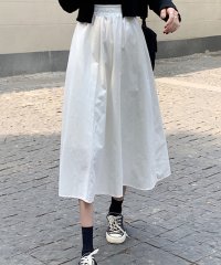 Amulet/アミュレット Amulet シンプルAラインスカート レディース ボトムス 春 夏服 韓国ファッション 10代 20代 30代 オフィスカジュアル ロングスカー/505380387