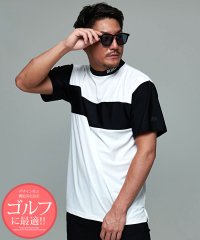 SB Select/LUXE/R 切り替えモックネックTシャツ　ゴルフ/505381102