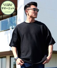 CavariA/キャバリア CavariA CavariA ミラノリブドルマンクルーネック サマーニット/505381113