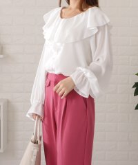 Lace Ladies/レースレディース Lace Ladies ラッフルフリルギャザーブラウス/505381470
