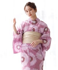 aity/aity アイティ 綿仕立て上がり浴衣2点セット 浴衣 ゆかた レディース おしゃれ かわいい セット 2点セット レトロ つけ帯 作り帯 兵児帯 レトロ レト/505382596