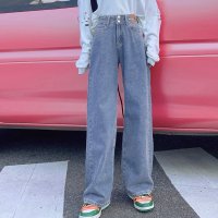 miniministore/ストレートデニムパンツ セミワイドパンツ/505382833