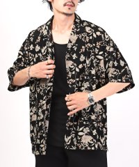 LUXSTYLE/総柄フラワーオープンカラー半袖シャツ/半袖シャツ メンズ シャツ オープンカラー 半袖 総柄 フラワー/505383125