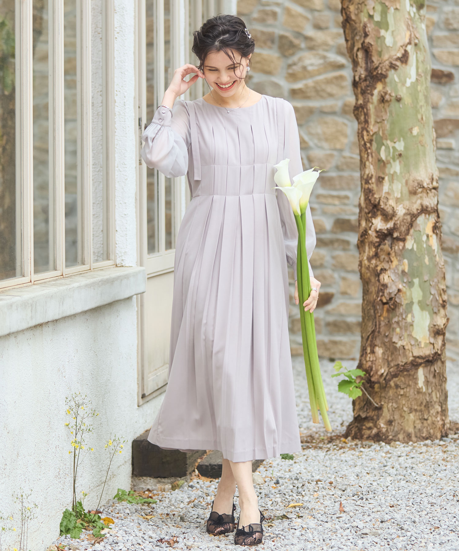 Riu Twist ribbon Toile de Jouy dress ピンク Twist ribbon Toile de Jouy dress – Riu