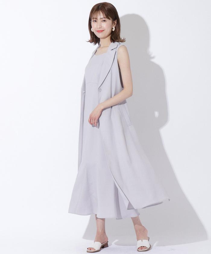 新品 ジレレイヤードワンピセット(505384832) | COUTURE(AND AND ワンピース