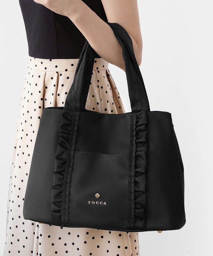 撥水】FRILL A4 NYLONTOTE トートバッグ(505385957) | TOCCA 撥水】FRILL A4 NYLONTOTE トートバッグ(505385957) | TOCCA