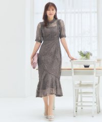 DRESS+/ワンピース ドレス レース タイト 結婚式 5分袖/505388482