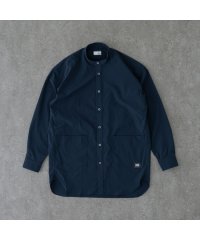 BRICK＆SONS/ブリックアンドサンズ BRICK & SONS NOTO QUALITY リラックスバンドカラーシャツ＜ネイビー＞/505389376