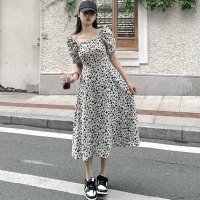 miniministore/小花柄 ロングワンピース スクエアネック/505379209