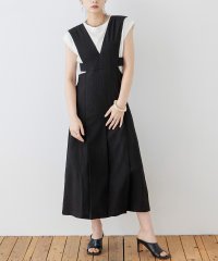 Fashion Letter/Fashion Letter ファッションレター リネンタッチ カッティング ジャンパースカート ワンピース ドレス 切り込み カッティング 肌見せ ロングスカ/505389163