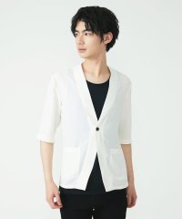 MK homme/ノーカラーカーデ / アイスクールバックサテン/505389811