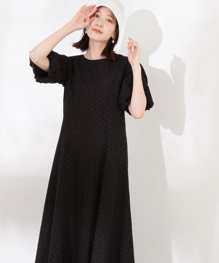 セール】コットン刺繍レースワンピース《S Size Line セール】コットン刺繍レースワンピース《S Size Line