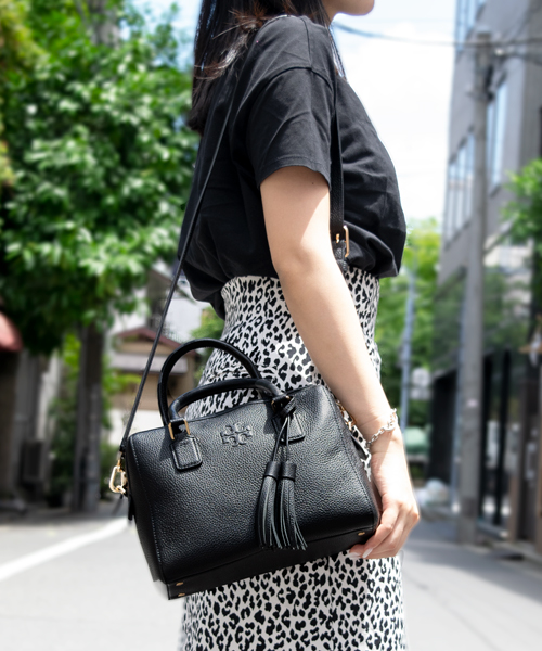 TORY BURCH トリーバーチ THEA WEB SMALL SATCHEL テア レザー ...