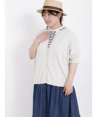 Samansa Mos2/【UVカット・マシンウォッシャブル】前後着5分袖カーデ/505390468