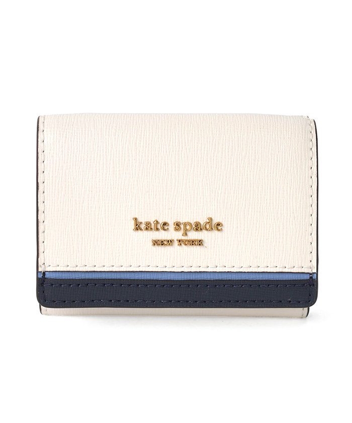 財布kate spade ケイトスペード　三つ折り財布　ネイビー