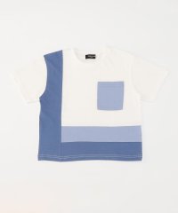 COMME CA ISM KIDS/パッチワーク　配色切り替え半袖Tシャツ/505373137