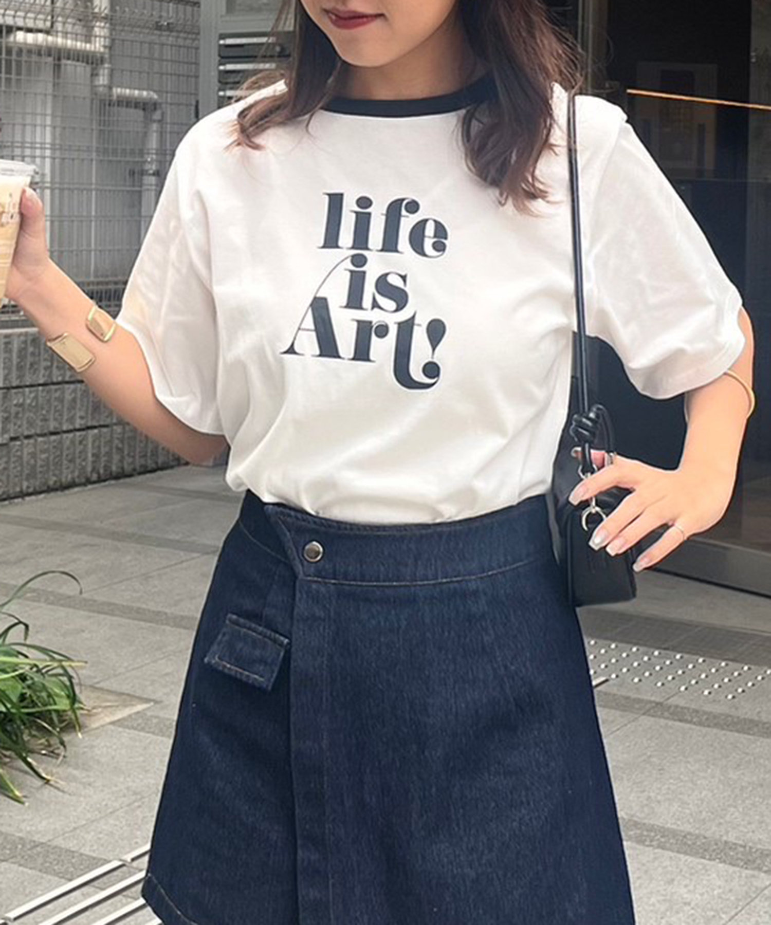 rrrrrrrrr ナインアール ウェアラブルコスメフリルTEE レディース