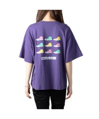 MAC HOUSE(women)/[大きいサイズ] CONVERSE コンバース ドロップショルダーシューズプリント半袖Tシャツ クイーンサイズ 3285－3704/505390307