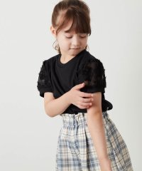 a.v.v(KID'S)/[100－130]【セットアップ対応】パフスリーブ異素材Ｔシャツ/505391977